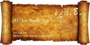 Áts Beáta névjegykártya